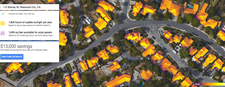 Google promuove il fotovoltaico con “Google Sunroof”